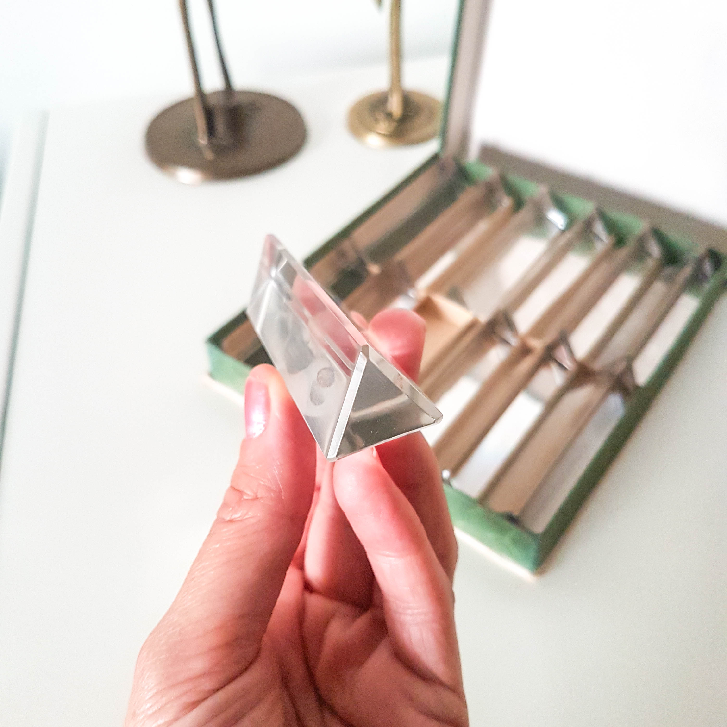 12 Baccarat crystal knife holders