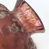 Pink Iridescent Etched Blown Glass Vase "Diaspora" by Loetz