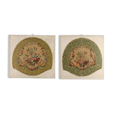 Modern painting floral decorations in oil on canvas Italy 20th century