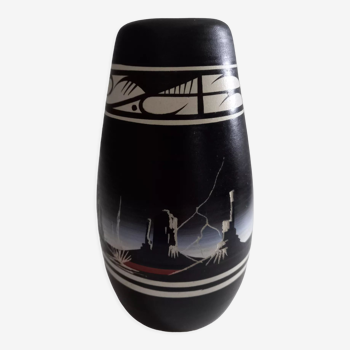 Vase Navajo "Orage à Monument Valley"