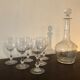 Carafe Baccarat et six verres assortis