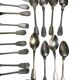 Important lot of 118 pieces of silver-plated metal cutlery by Ercuis, Christofle 20th century.