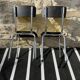 Paire de chaises formica jaune tubauto