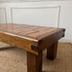 Brutalist tiled and wooden coffee table
