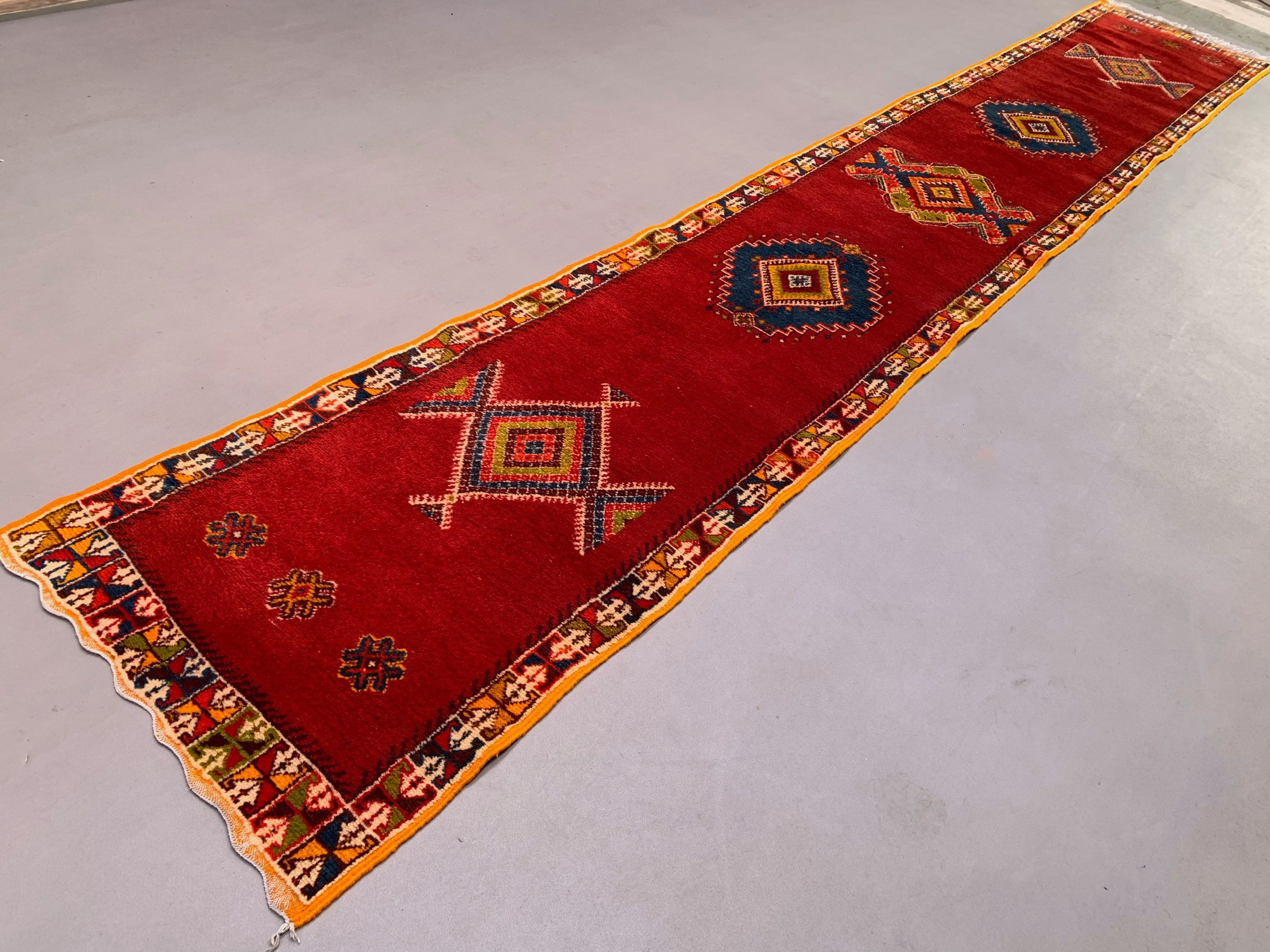 Vintage Moroccan Runner Rug 505x77 cm