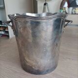 Champagne bucket and ice cubes