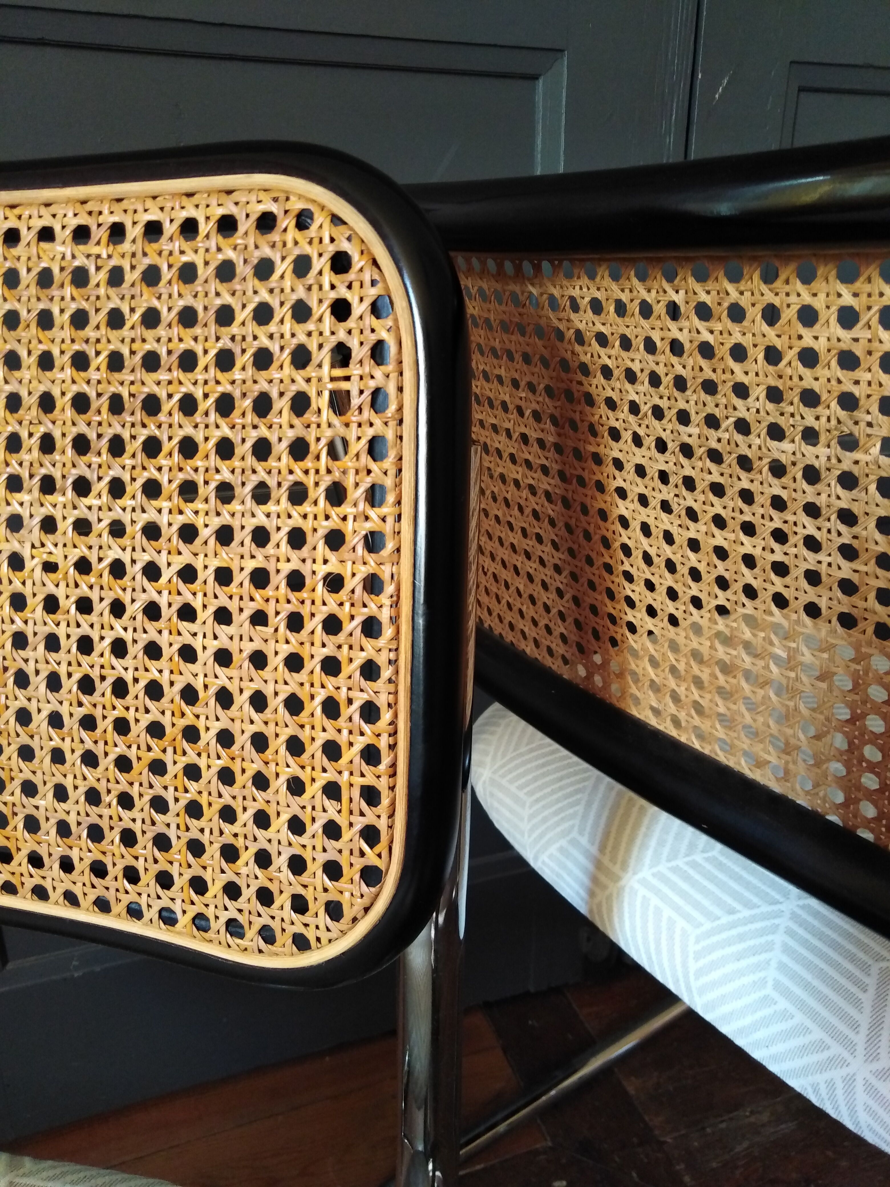 2 chairs cesca Marcel Breuer 1970