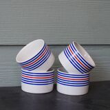 Small ramekins with ceramic stripes