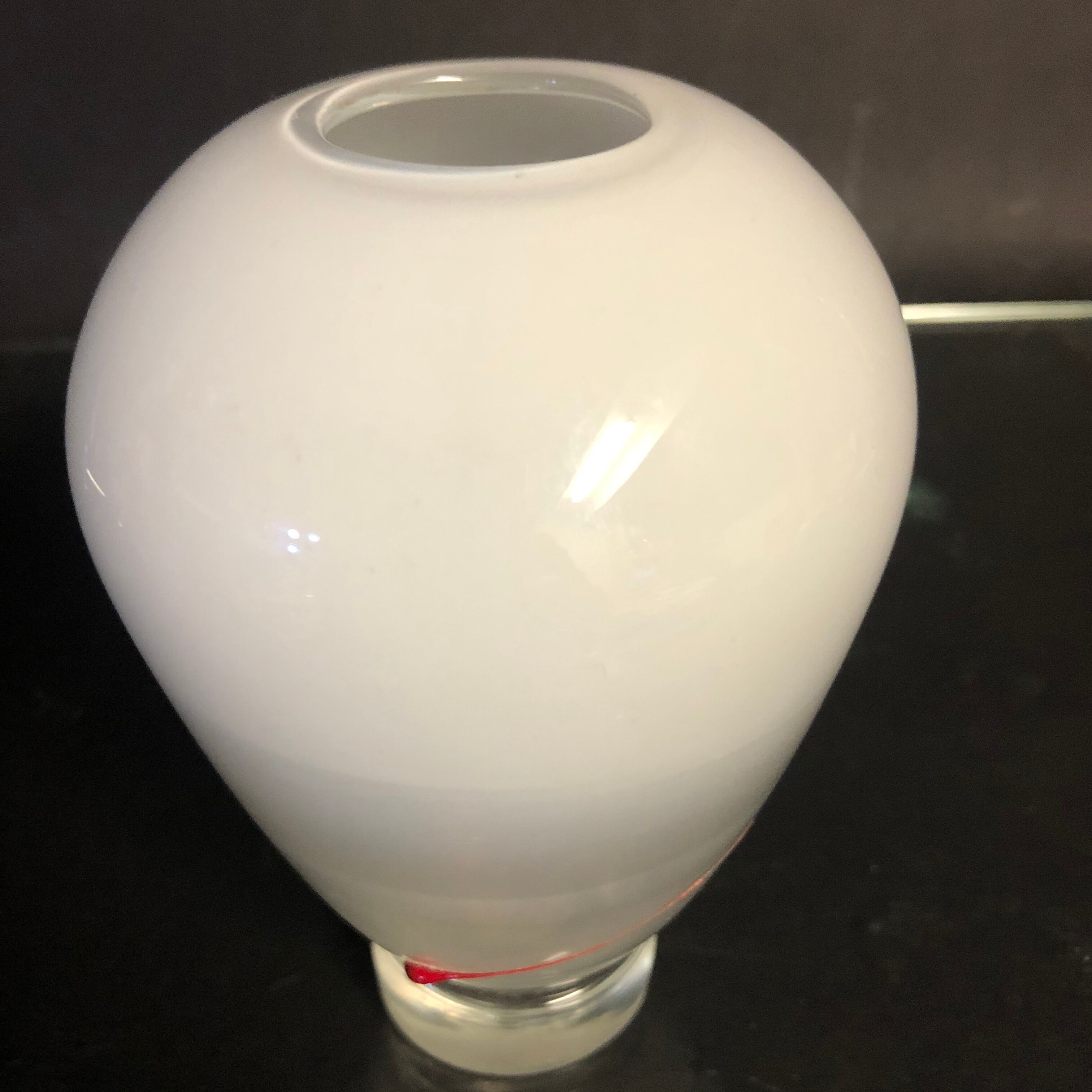 Archimede Seguso vase in Murano glass signed in vetri d'Arte blown glass