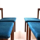 Asko Finland set of 4 Tectonia dining chairs by Jussi Peippo, 1960