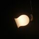 Vintage wall lamp - porcelain and tulip in white opaline - 40s