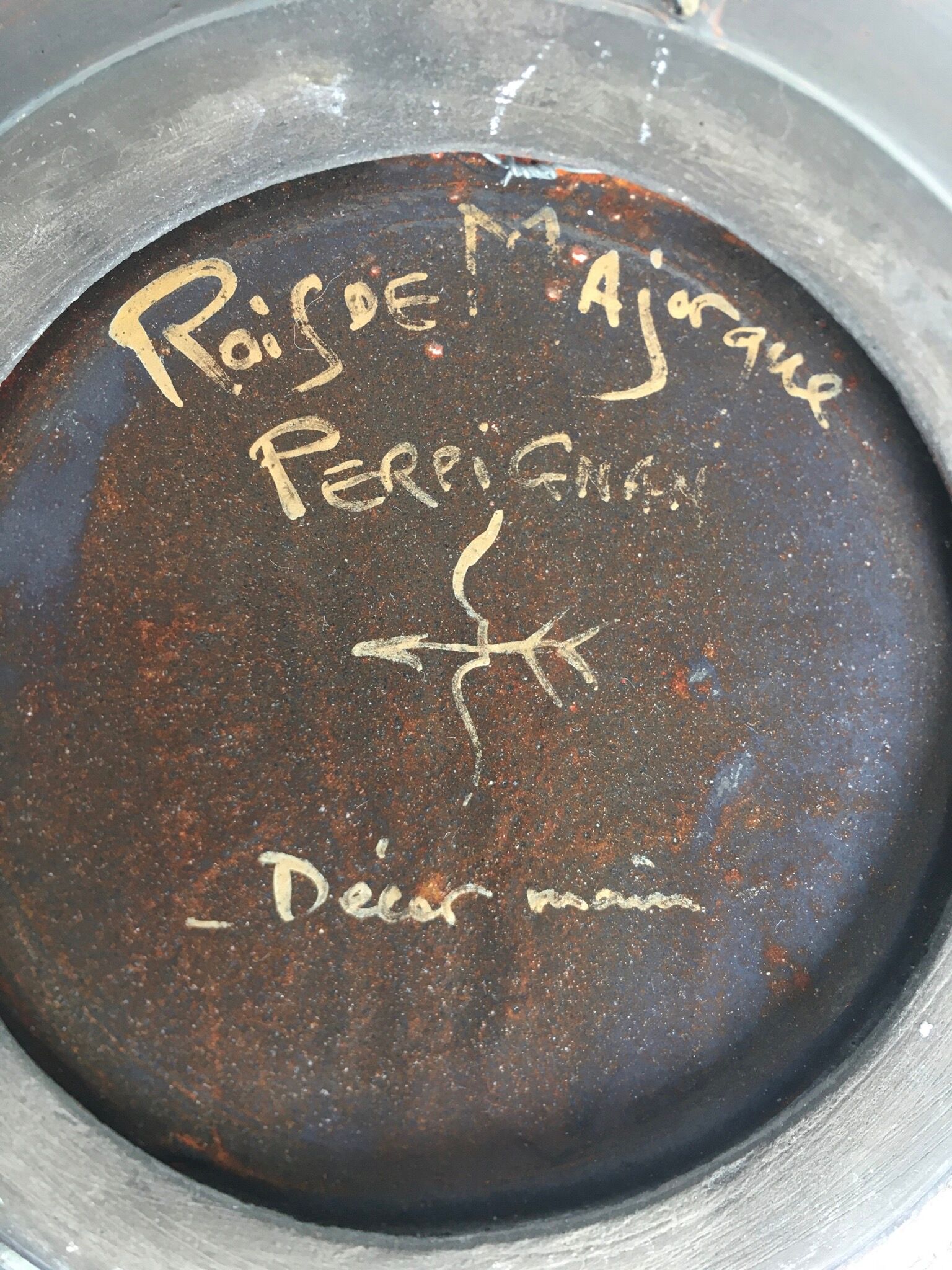 Plat céramique vintage Rois de Majorque