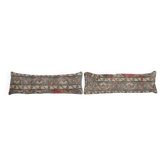 Set of 2 vintage Turkish cushion covers 30x76 cm