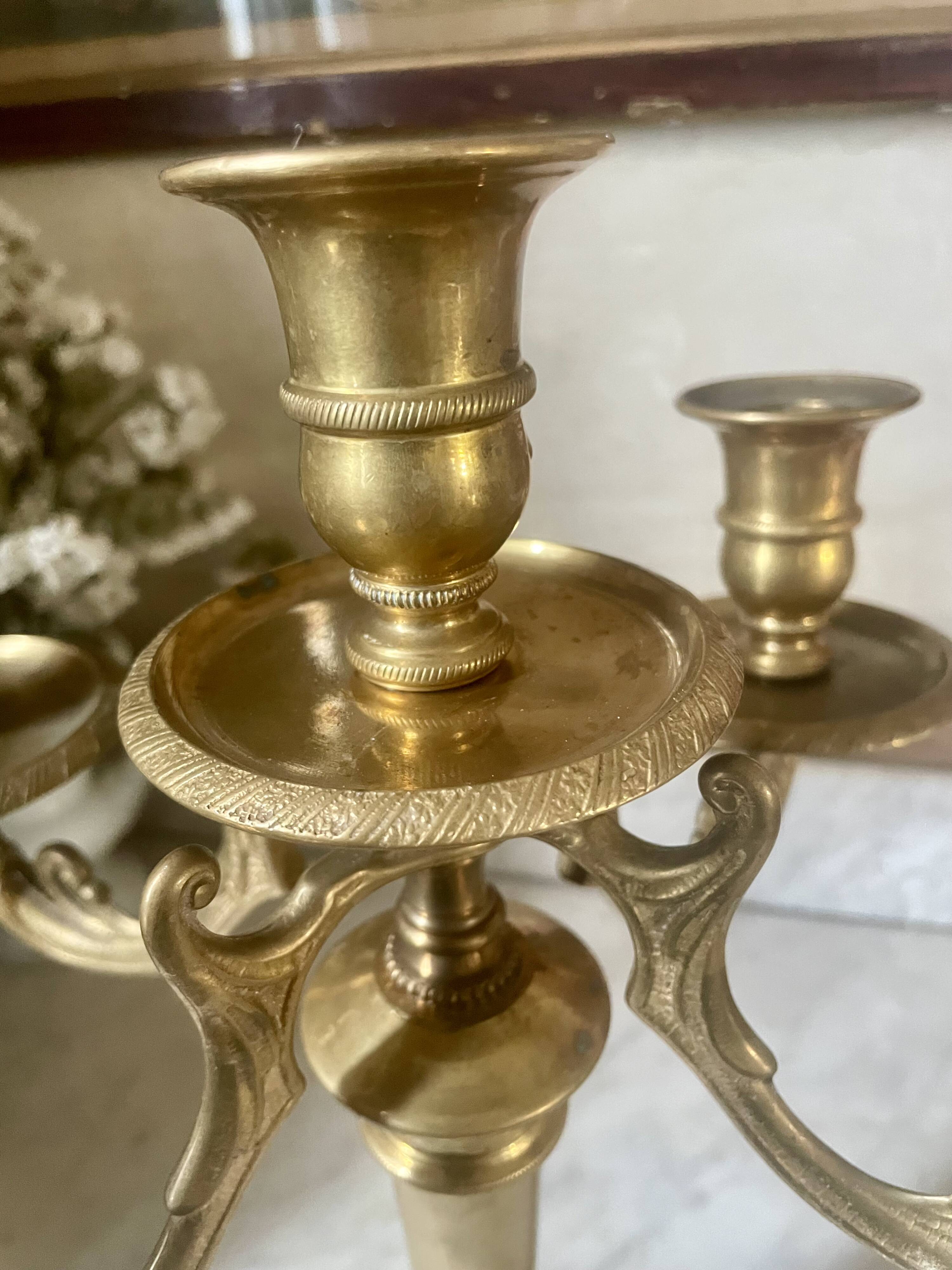 Golden bronze chandelier