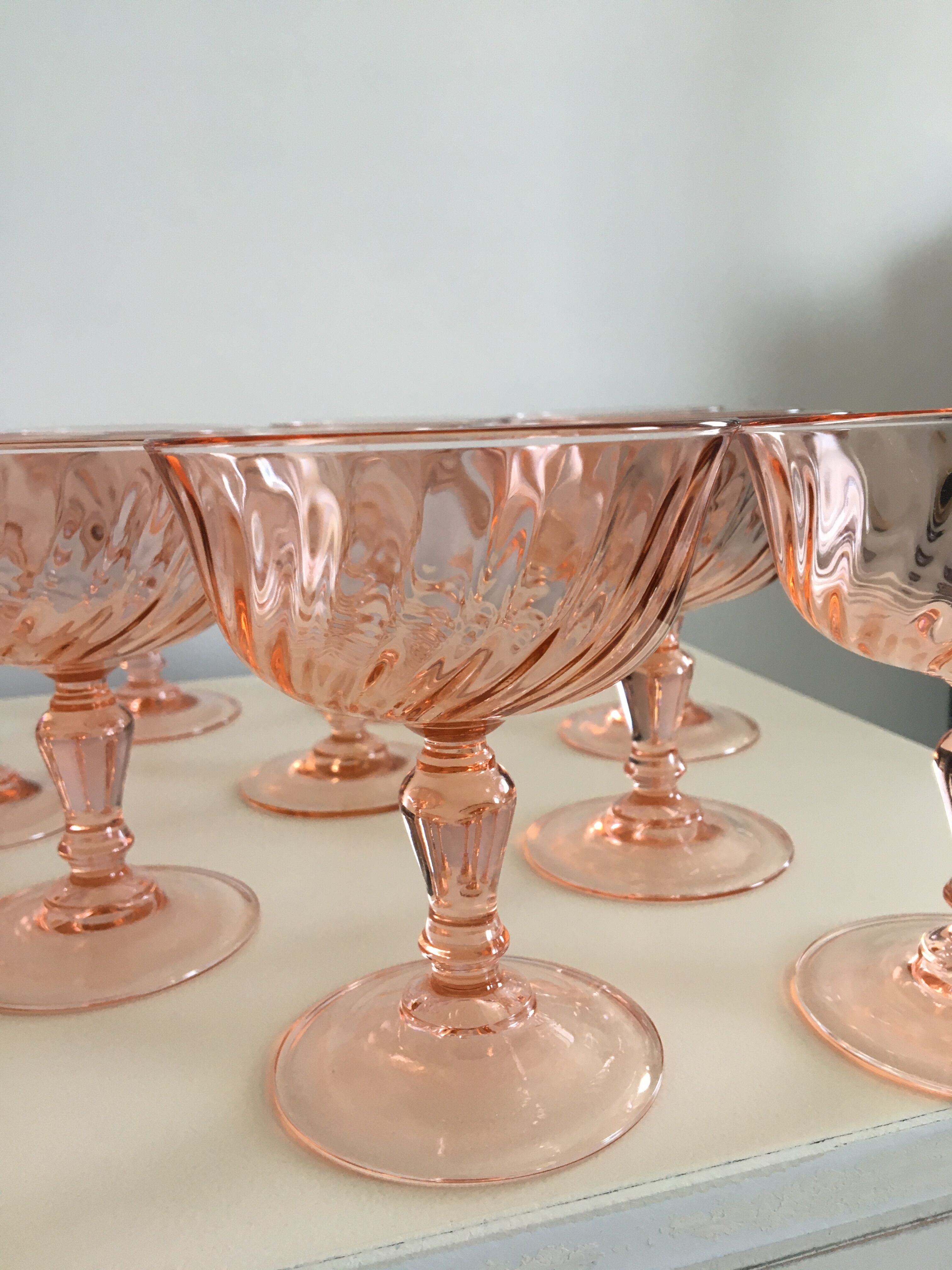 Coupes de champagne rose