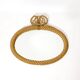 Large oval mirror in rope with pediment, 64cm x 56.5cm.