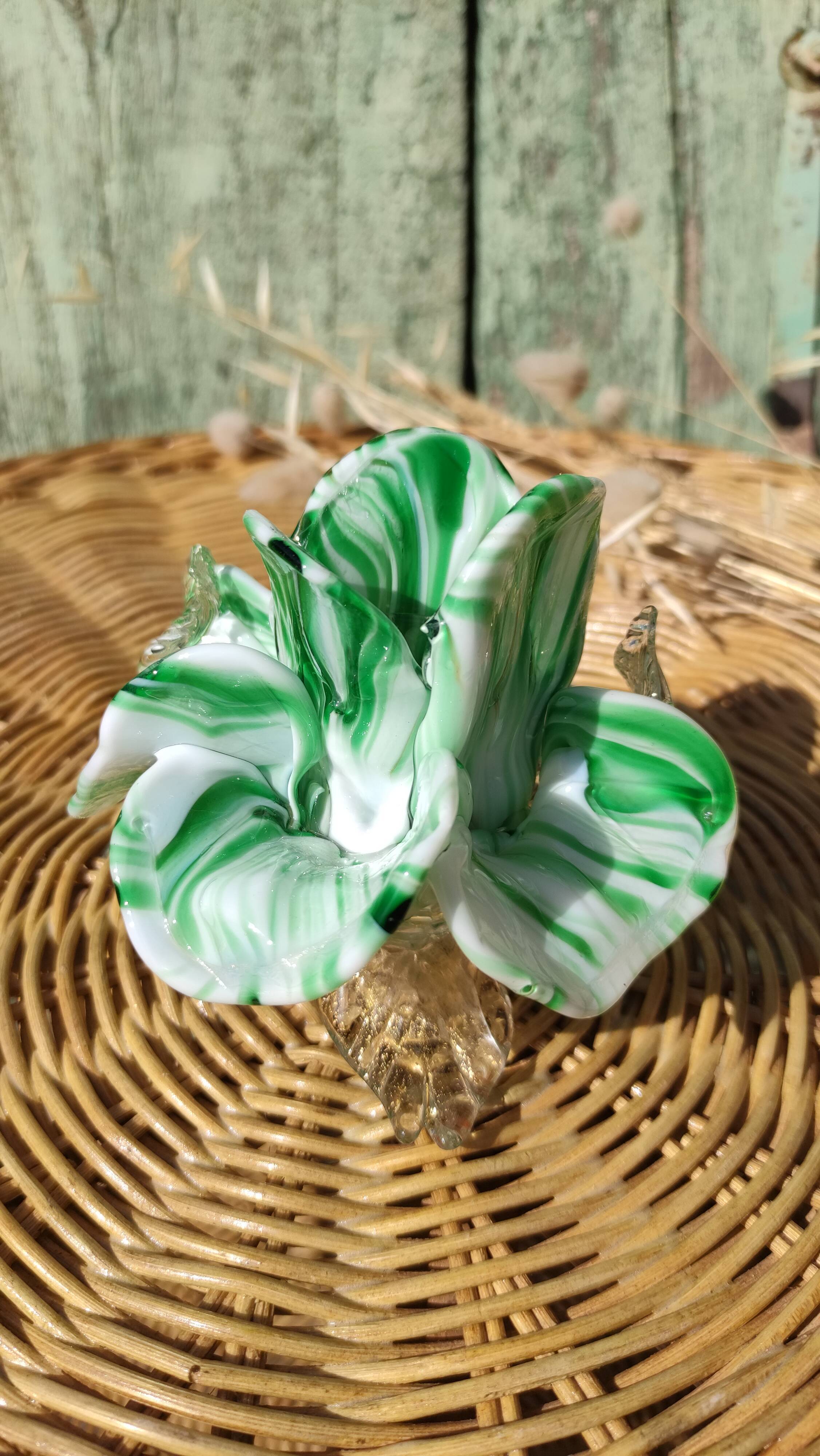 Handcrafted candle holder in Murano glass, unique piece