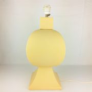 Ceramic lamp, pastel yellow Charolles earthenware 1980