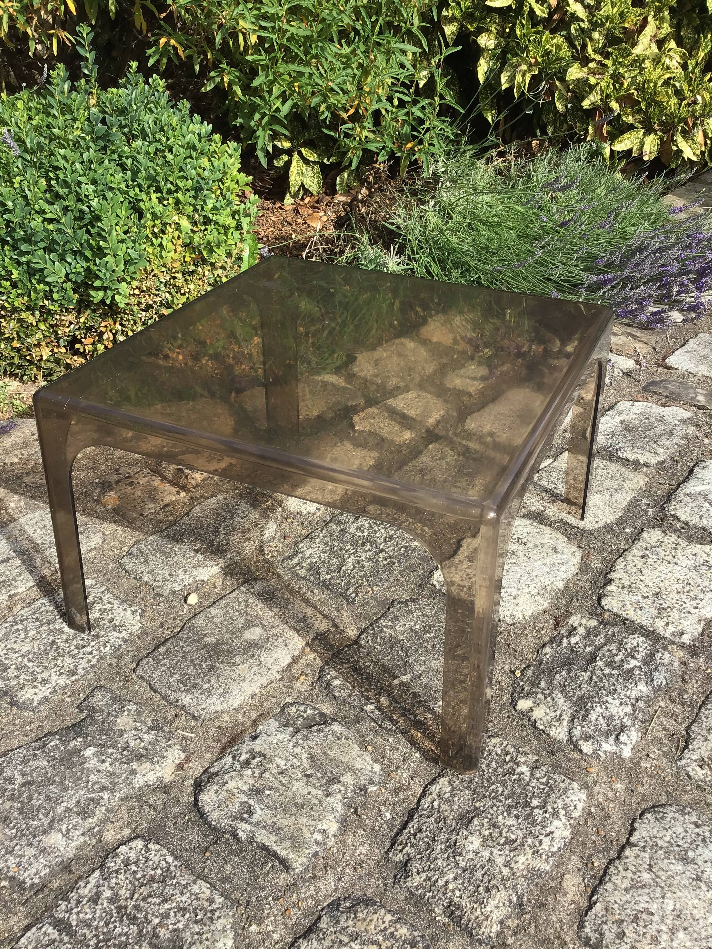 Plexiglas coffee table