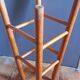 High bar stool in solid wood turned vintage 1970/1980
