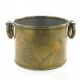 Art Deco flowerpot holder, grained pewter, Poland, 1970s