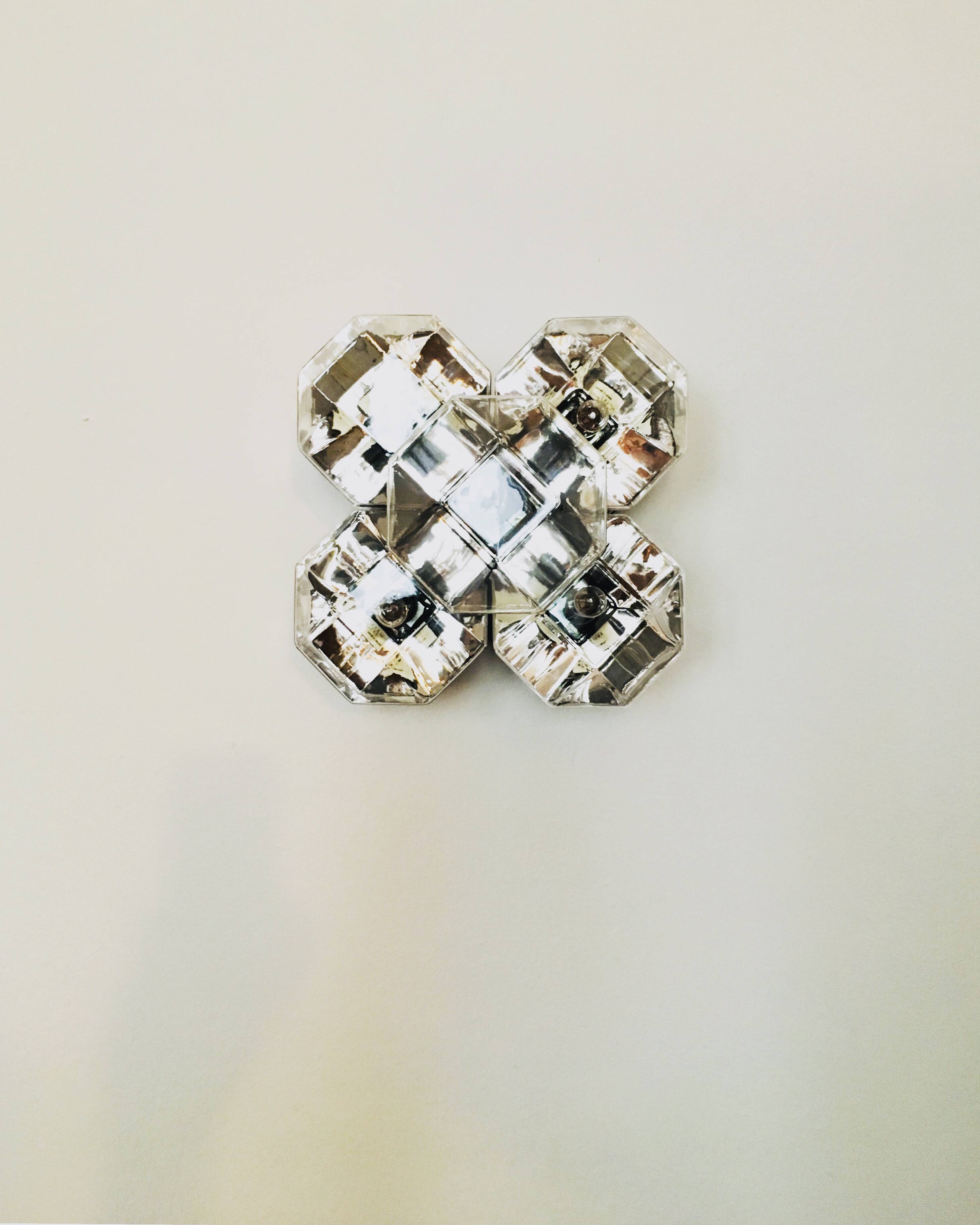 1 of 2 1970s Modular Flush Lamps by Motoko Ishii for Staff