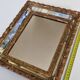 Antique Venetian style mirror with beads, 27 x 32 cm