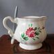 Large vintage ceramic milk jug, Saint Clément France, Le Coq motif