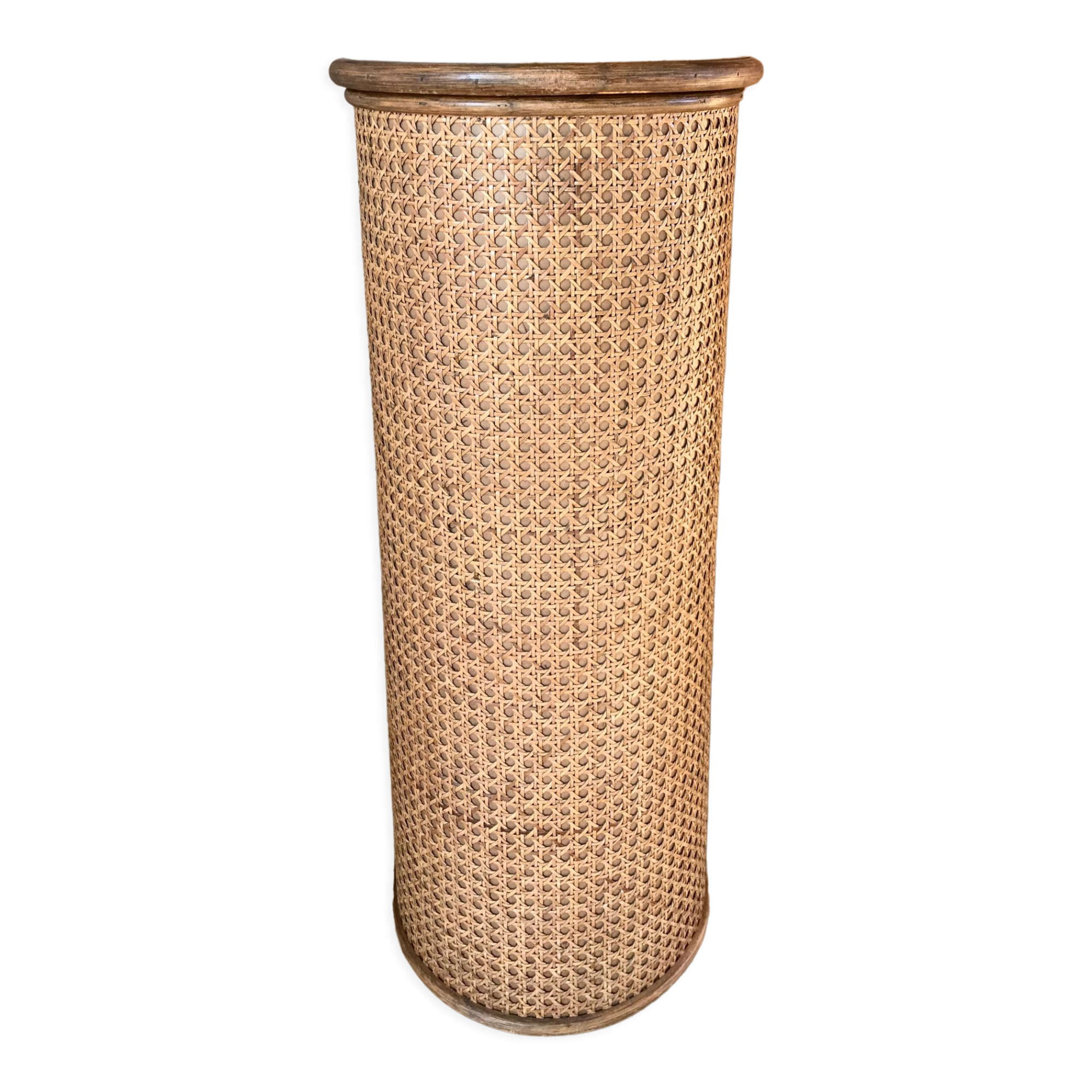 Bread hutch in oak wood and canning made in france 50s