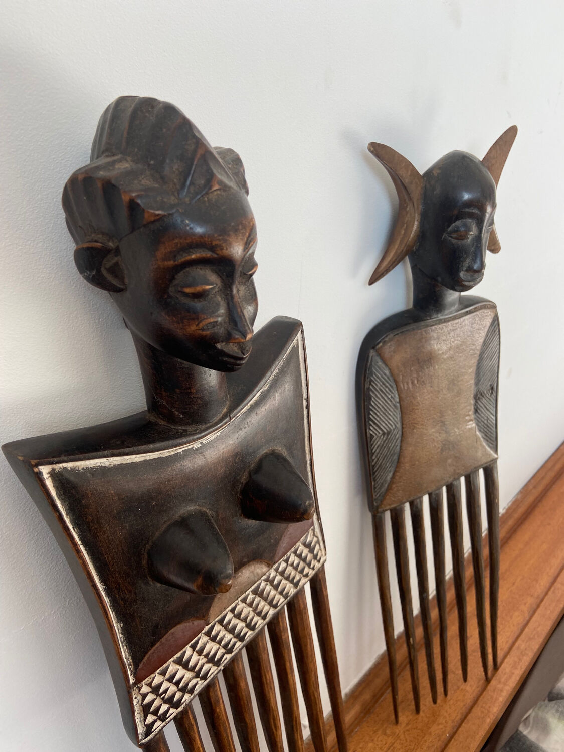 Pair of Akan combs