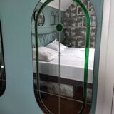 Pair of art deco wall mirrors 81x39cm