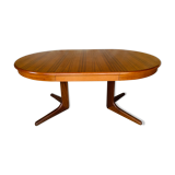Extendable Scandinavian style dining table with double elongations by Maison Ducau, Circa 1970