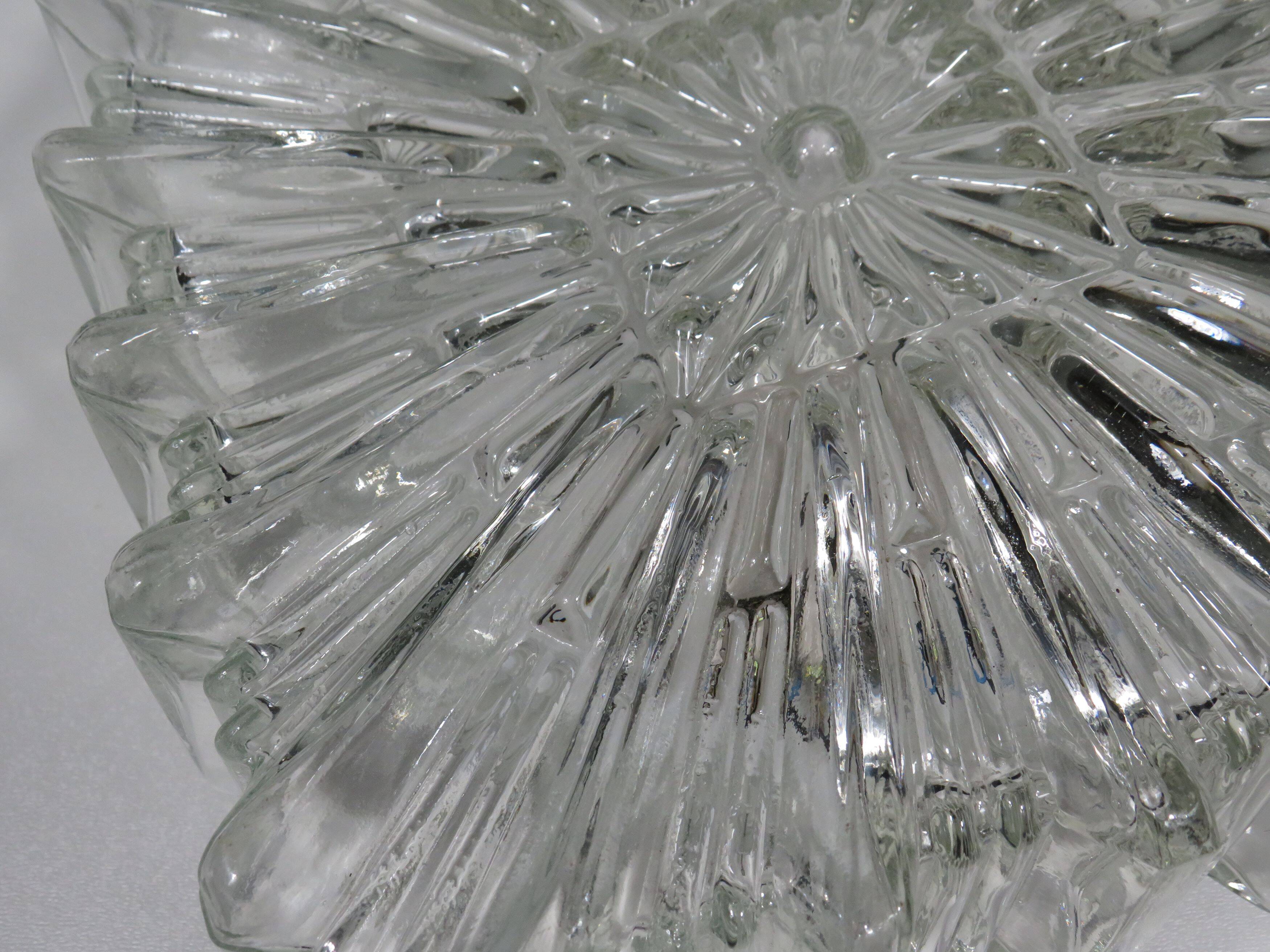 Brutalist square ceiling lamp, Germany 1970s