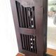 Vintage Indonesian teak shuttered mirror