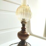 Antique smoked glass lamp