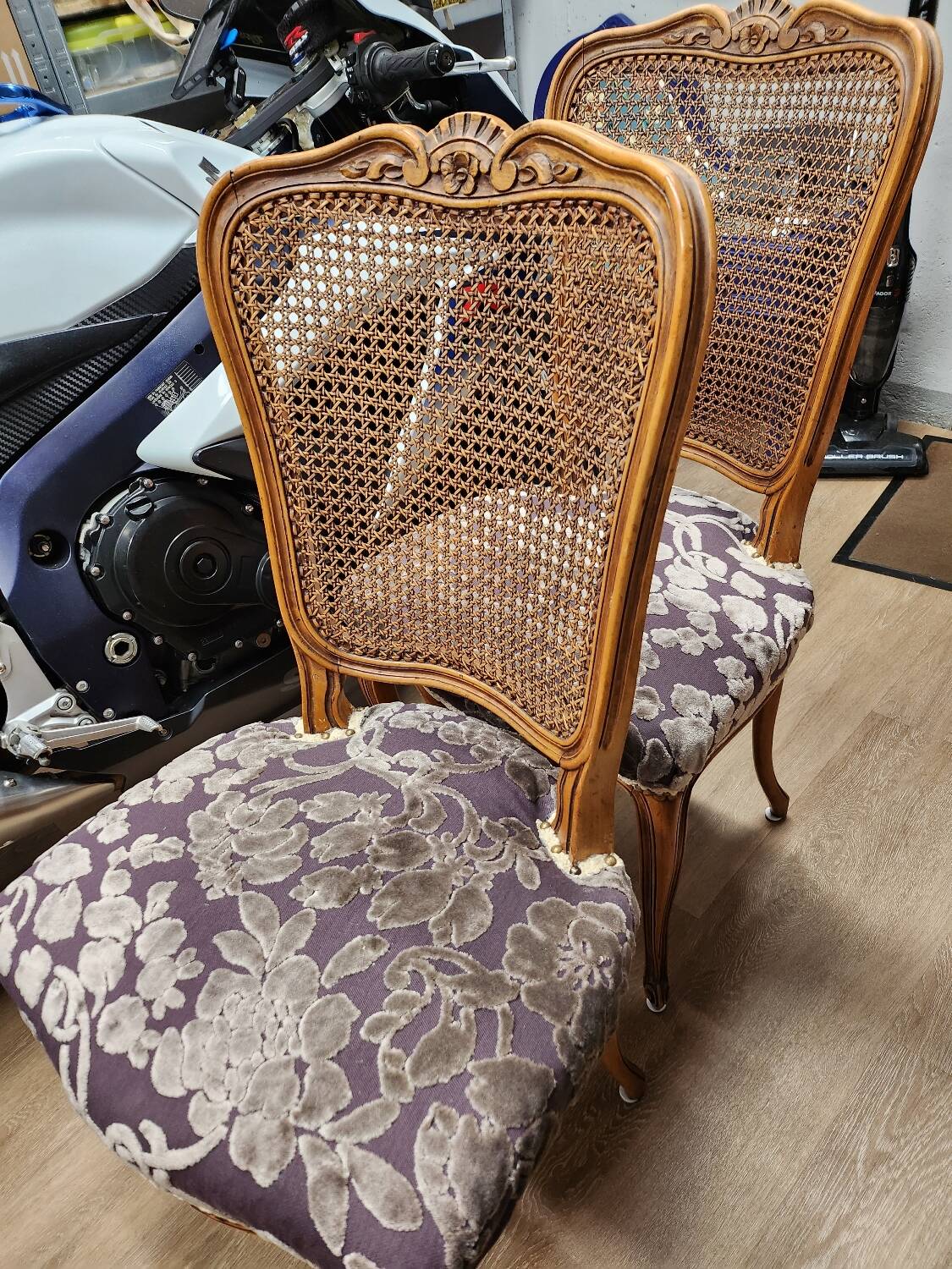 Pair of cane chairs