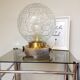 Two-tray console in smoked glass and chrome metal / vintage 70s-80s