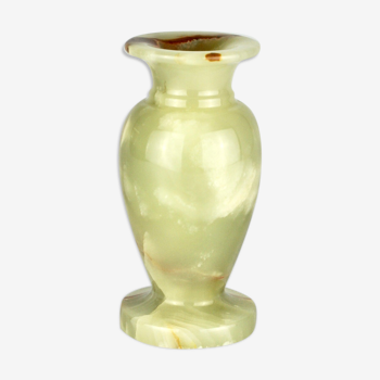 Vase onyx marbré brun vert