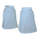Set of 2 frosted glass tulips grape clusters (L-0248-1)