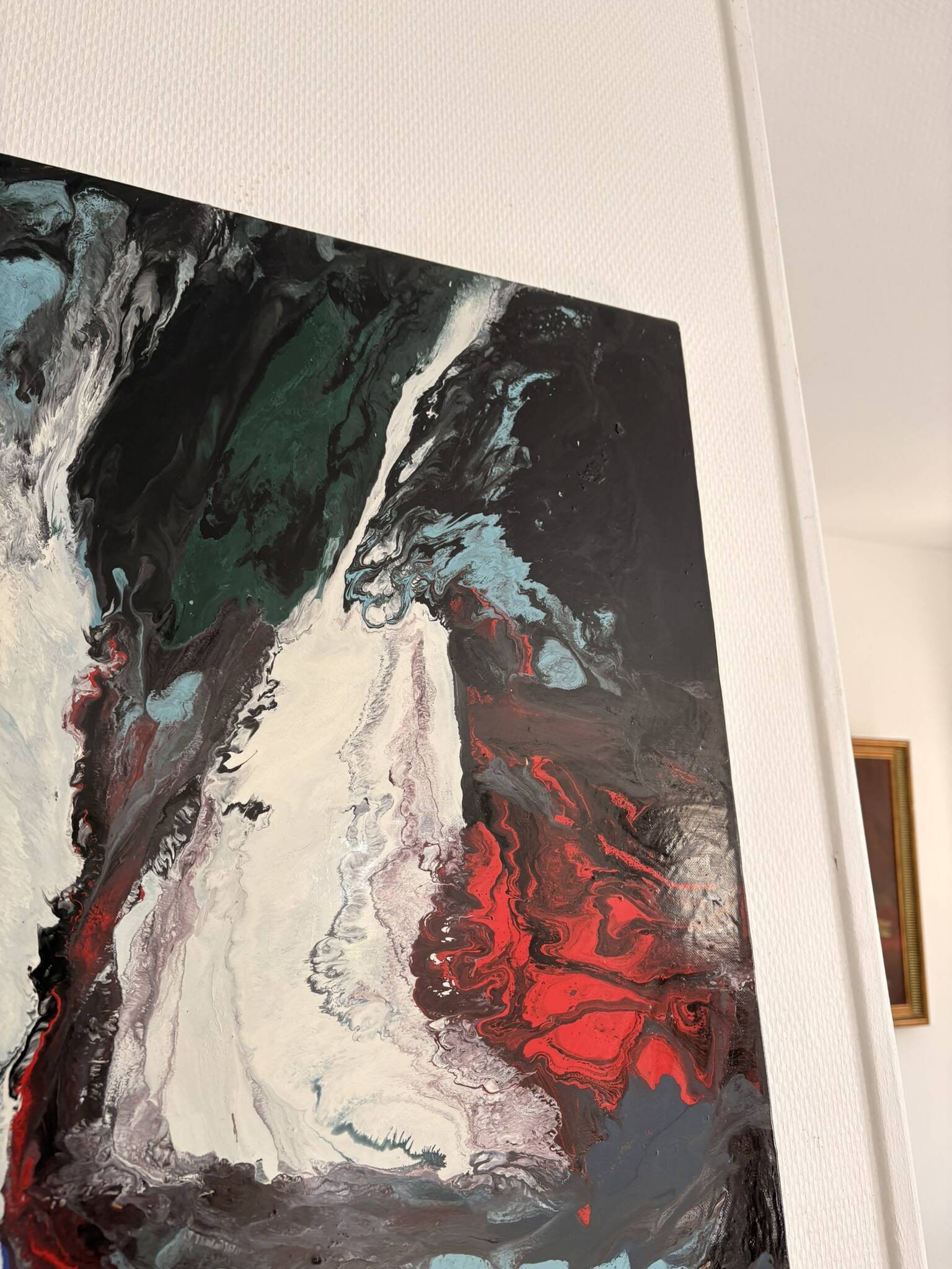 Ancien tableau, huile sur toile contemporaine Cécile Chourlet