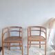 Pair of chairs in the style of antique armchairs circa 1940 - engraved seat.
