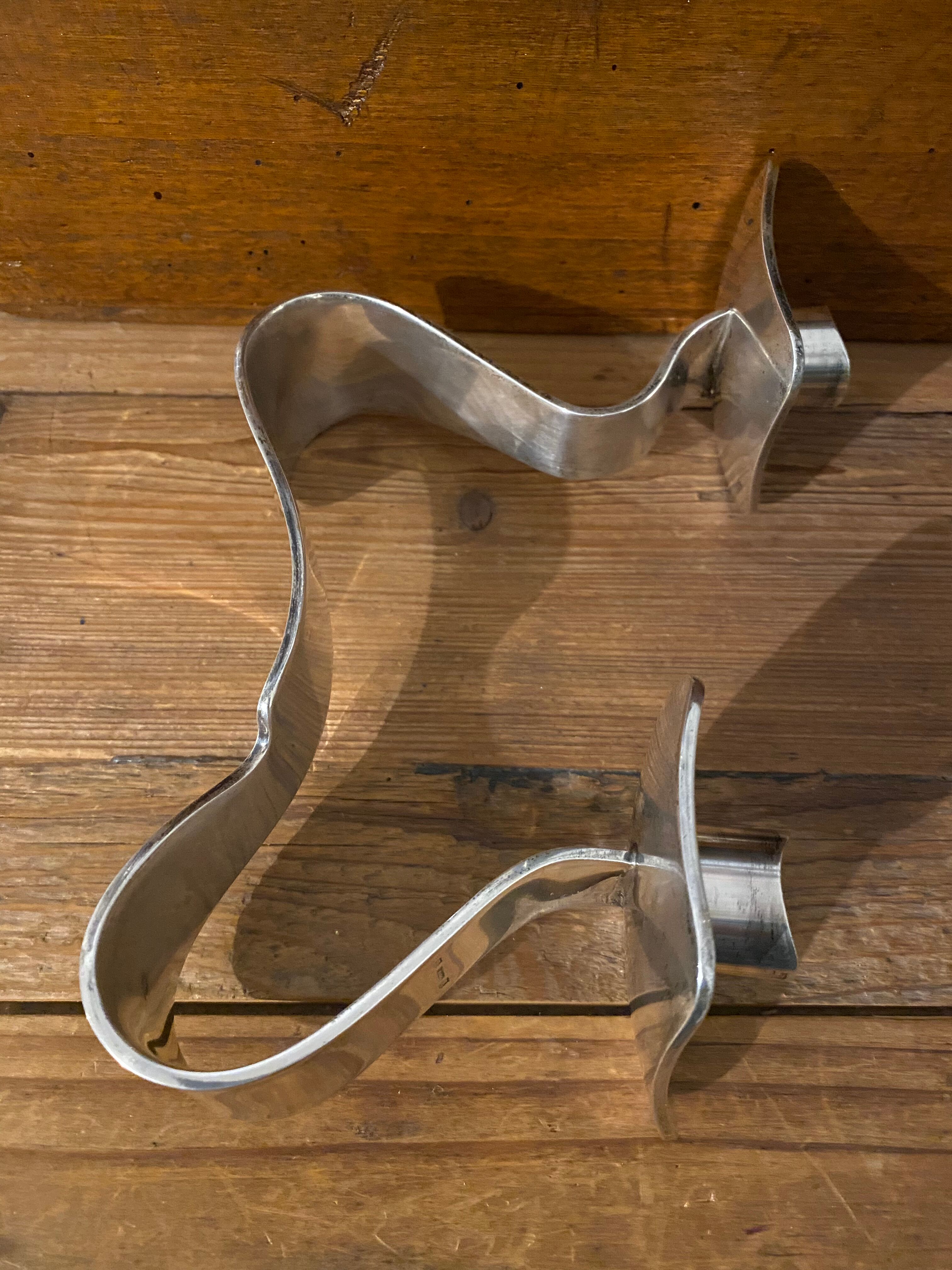 Candlestick candlestick design 1970 metal silver Saint Médard