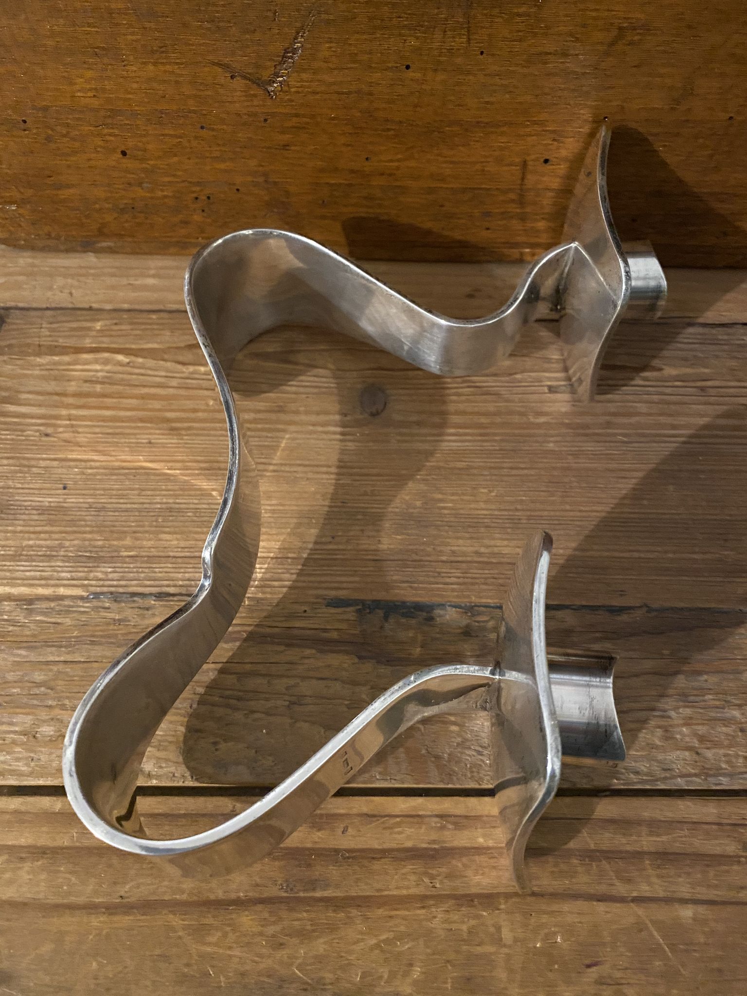 Candlestick candlestick design 1970 metal silver Saint Médard