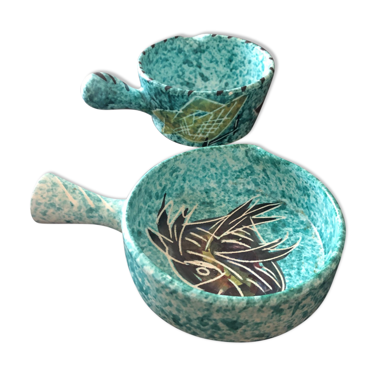 Borty vallauris fish-decorated ceramics