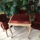 Table de jeu "Le Baiser à la reine" et ses 4 fauteuils Bridge