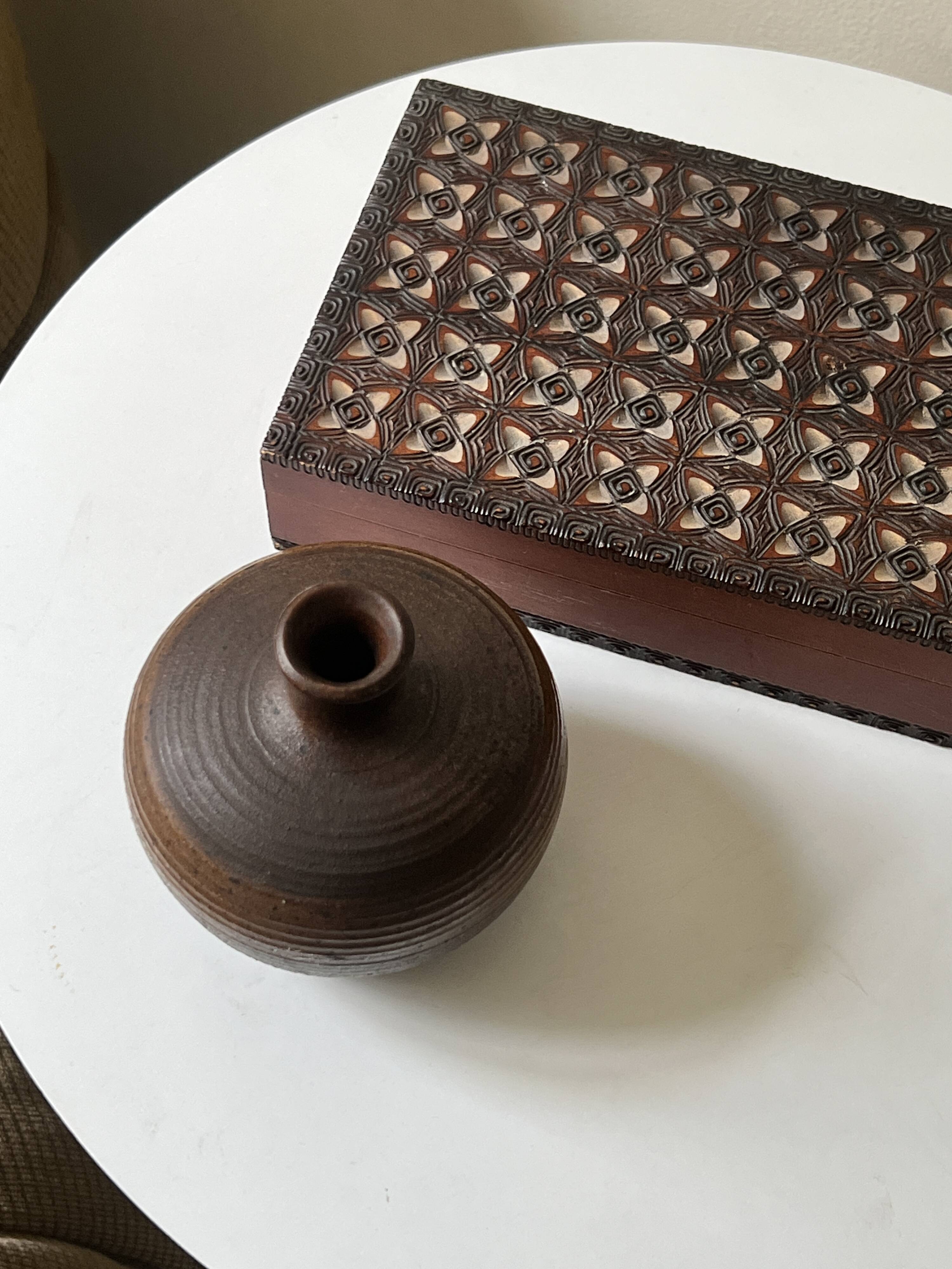 Glazed stoneware neck vase, France 1950