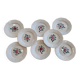 Set of 8 hand-painted plates - Sarreguemines