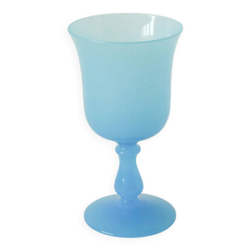 Opaline vase, sky blue, 1970 - 18 x 10 cm