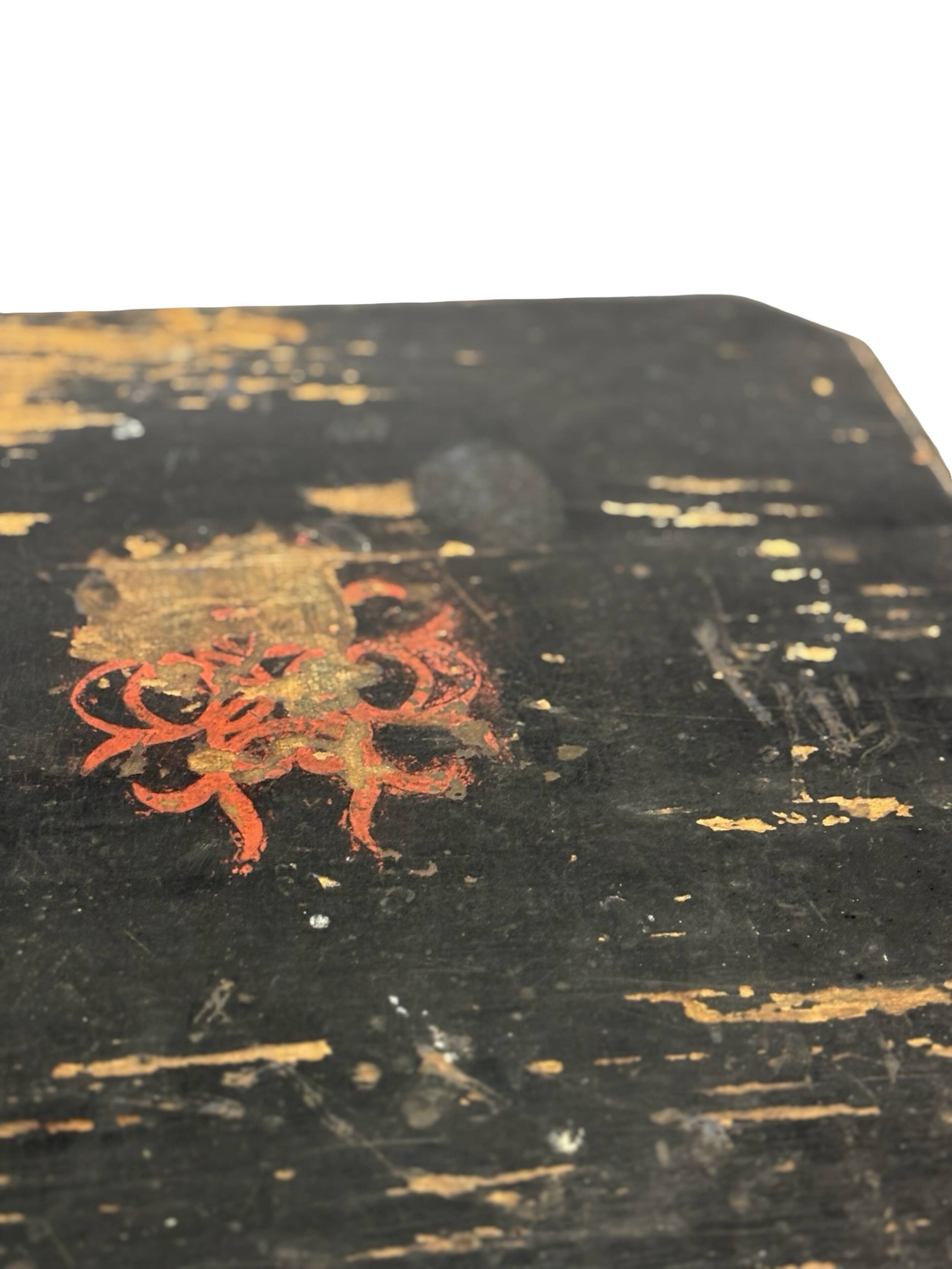 Antique hand-painted Moroccan Moorish Zouak side table