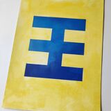 Minimalist geometric painting